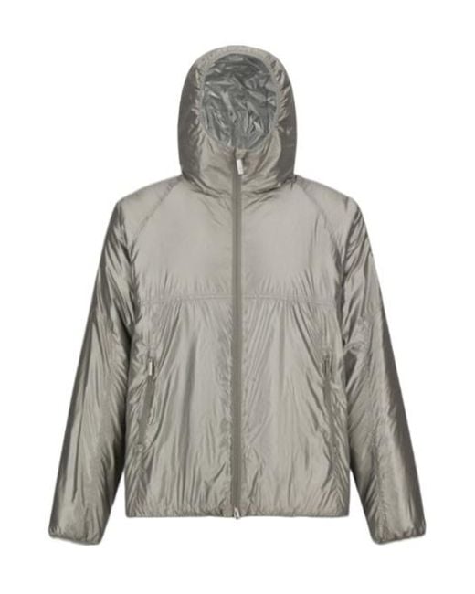 Herno Gray Laminar Metallic Shield Hooded Jacket for men
