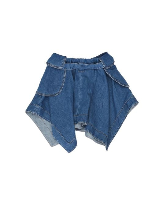 Loewe Blue Belted Asymmetric Skirt