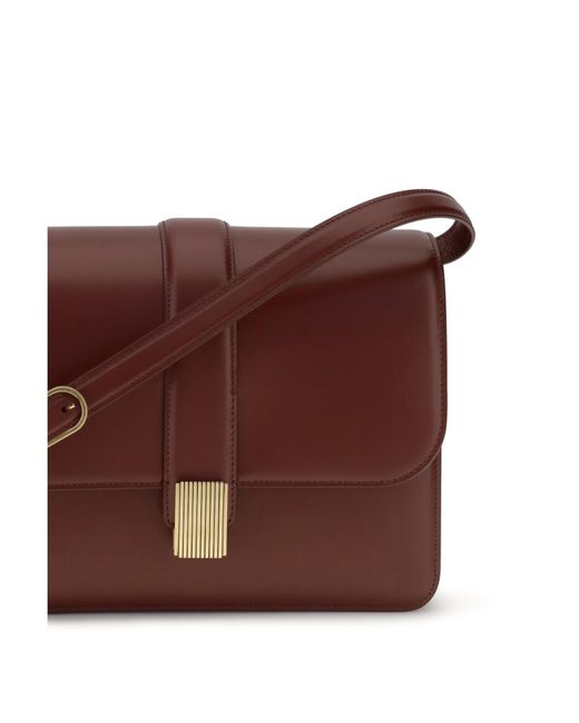 Khaite Brown Blake Flap Shoulder Bag