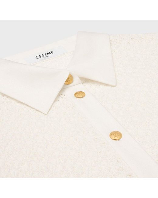 Céline White Midi Polo Dress
