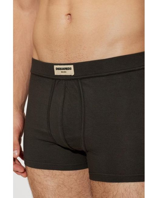 DSquared² Black Boxer Briefs for men