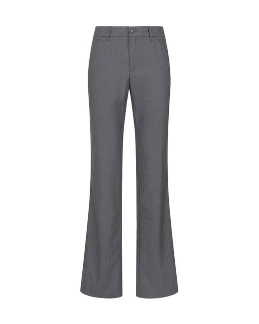 Etro Gray Straight Leg Tailored Pants for men