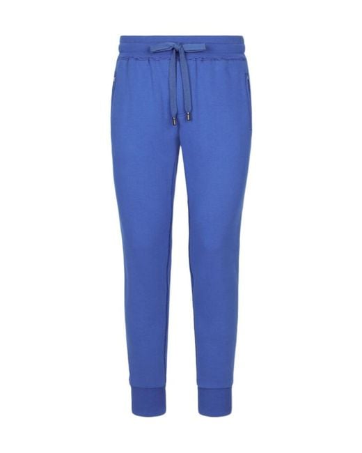 Dolce & Gabbana Blue Drawstring Track Pants for men