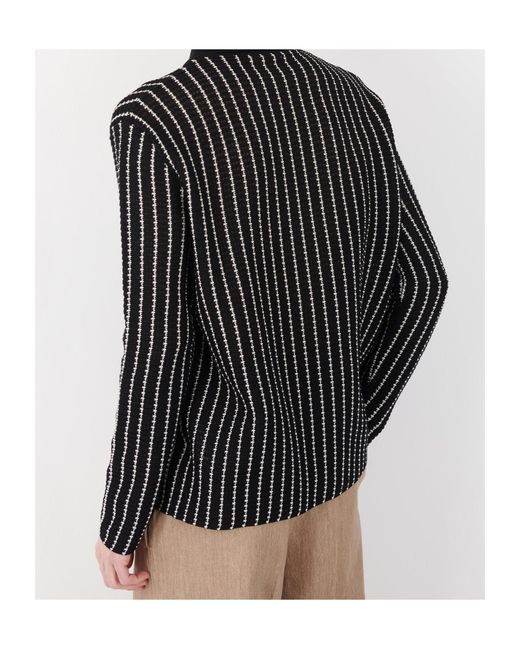 Jil Sander Black Crochet Knitted Cardigan for men