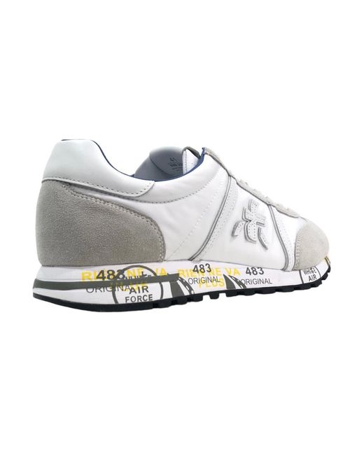 Premiata Gray Logo Casual Sneakers for men