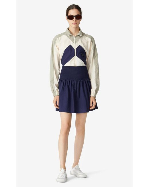 KENZO Blue High Waist Flared Skirt