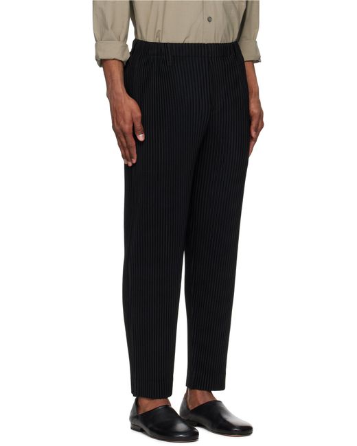Homme Plissé Issey Miyake Black Homme Plissé Issey Miyake Pleated Tapered Trousers for men
