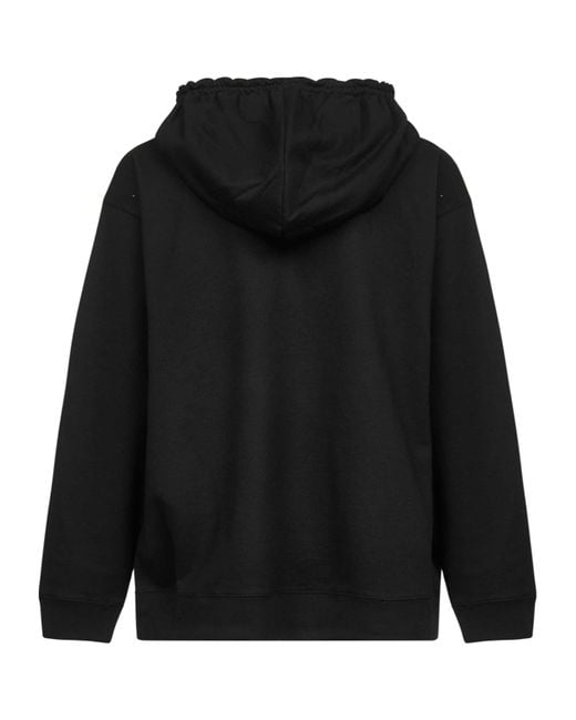 Dries Van Noten Black Long-Sleeved Drawstring Hoodie for men