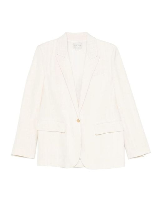 Forte_forte White Lapel Suit Jacket