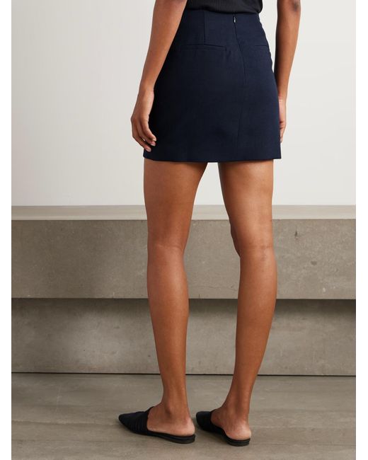 TOVE Blue Jeanette Wool-Twill Mini Skirt