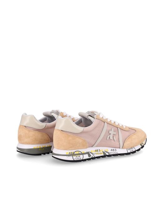 Premiata Pink Logo Sports Shoes