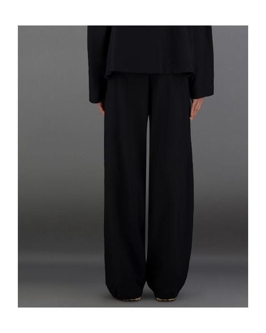 Herno Black Laminar Wide-Leg Pants