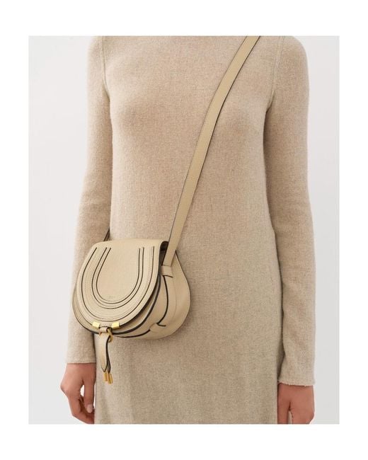 Chloé Natural Small Marcie Saddle Bag
