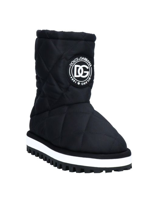 Dolce & Gabbana Black Padded Ankle Boots