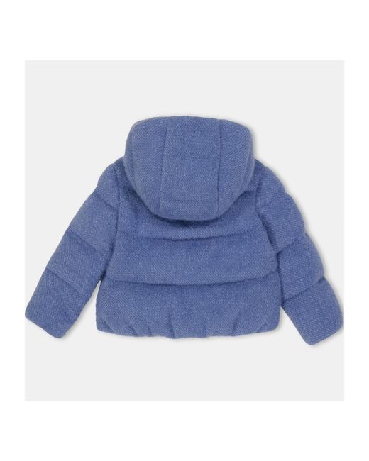 Moncler Blue Logo Teddy Bear Jacket