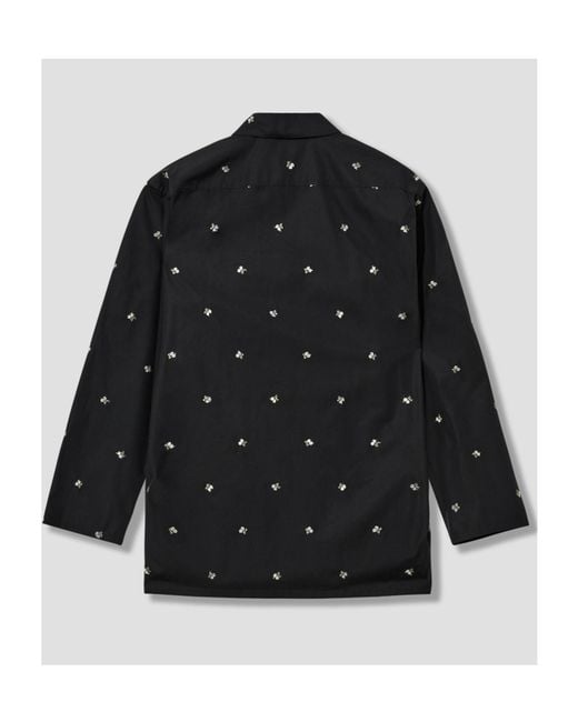 Rier Black Embroidered Shirt for men