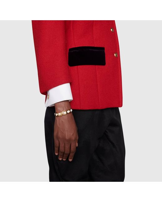 Gucci Metallic Logo-Plaque Bracelet