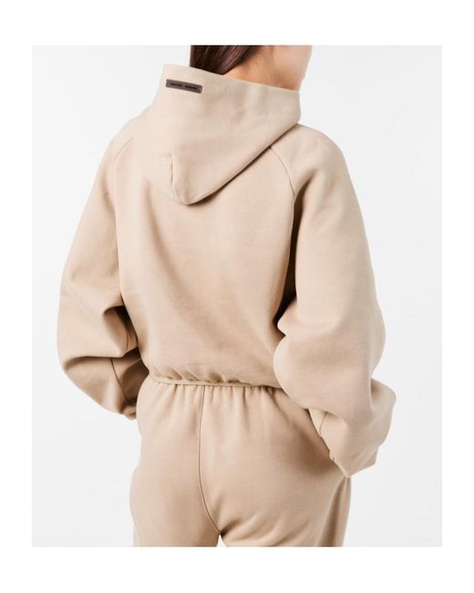 Fear Of God Natural Logo Hooded Sweatshirt