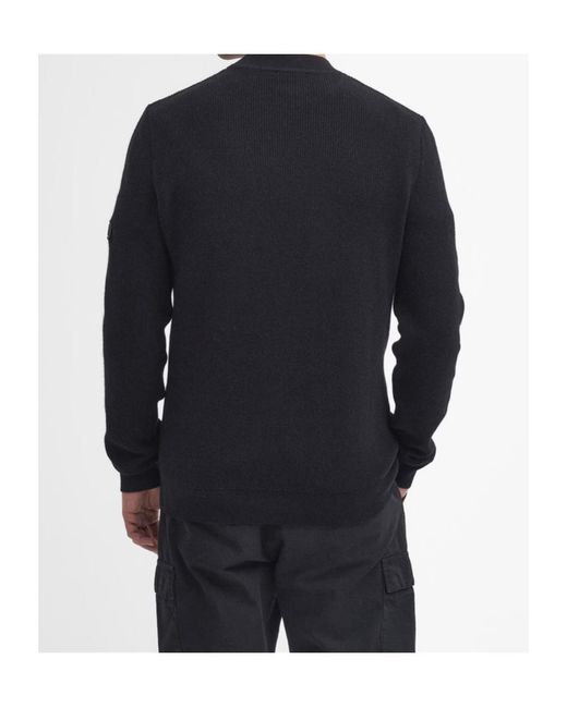 Barbour Blue Crawley Crew Neck Jumper for men