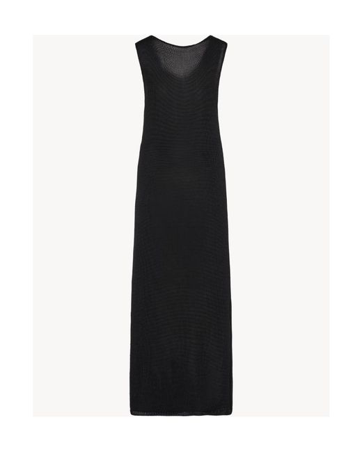 The Row Black Logo Dress