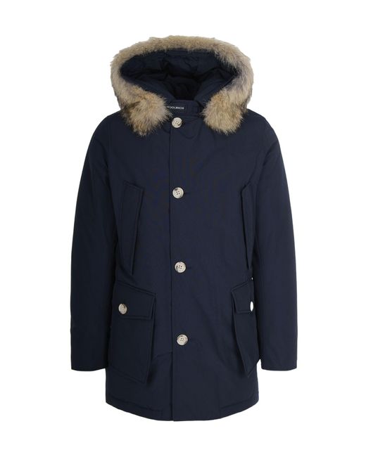 Woolrich Blue Artic Detachable Fur Parka for men