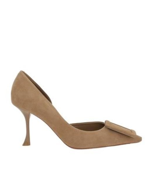 Roger Vivier Metallic Viv Ville Dorsay Heeled Pumps