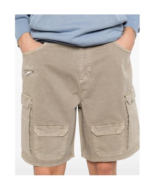 Represent Natural Zip-Pocket Cargo Shorts for men