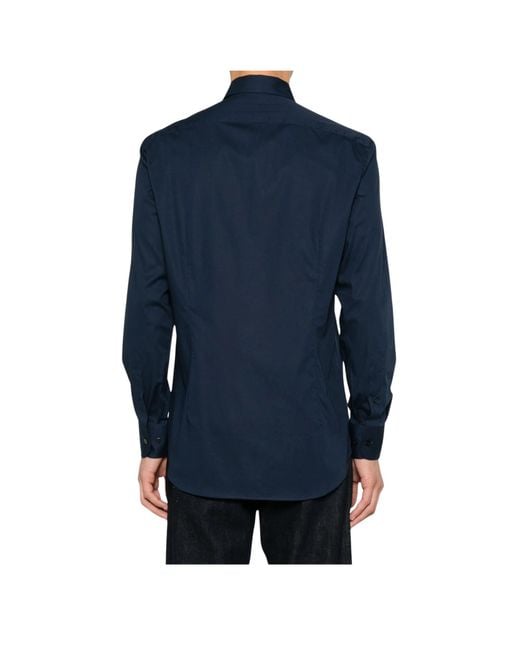 Etro Blue Logo-Embroidered Button-Down Shirt for men