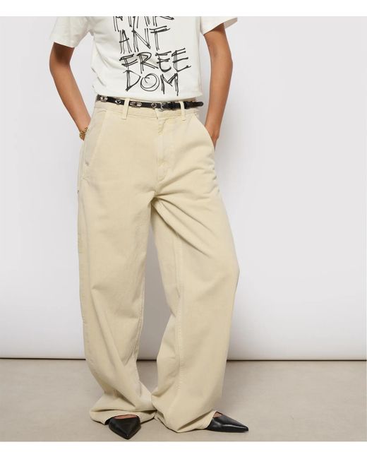 Isabel Marant White Isabel Marant Étoile Solene Mid-Rise Jeans