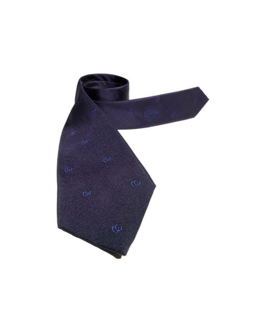 Gucci Blue Gg Jacquard Tie for men