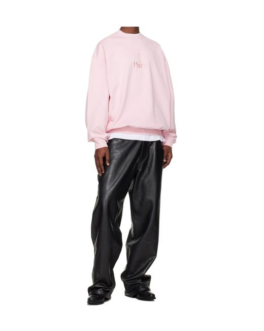 Vetements Pink Paris Embroidered Sweatshirt for men