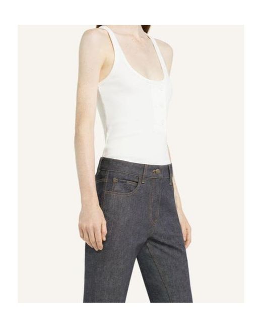 Courreges White Courrèges Oblique 90's Racerback Tank Top