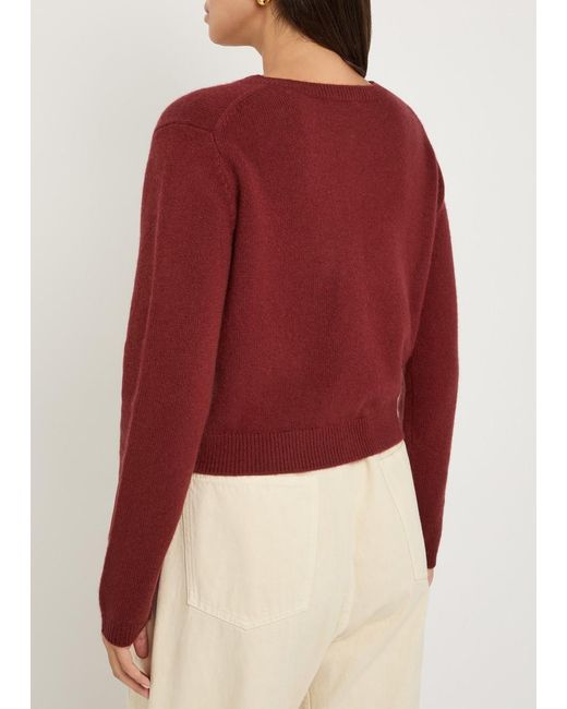 Reformation Red Clara Cashmere Cardigan