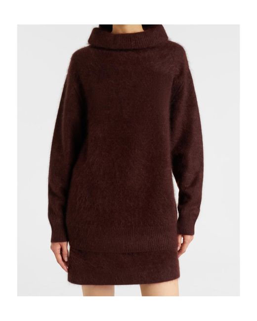 Dorothee Schumacher Brown Fluffy Statement Wool And Cashmere-Blend Sweater