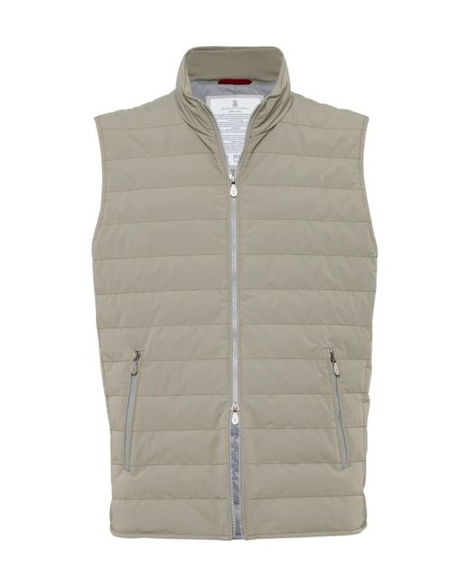 Brunello Cucinelli Gray Vest for men