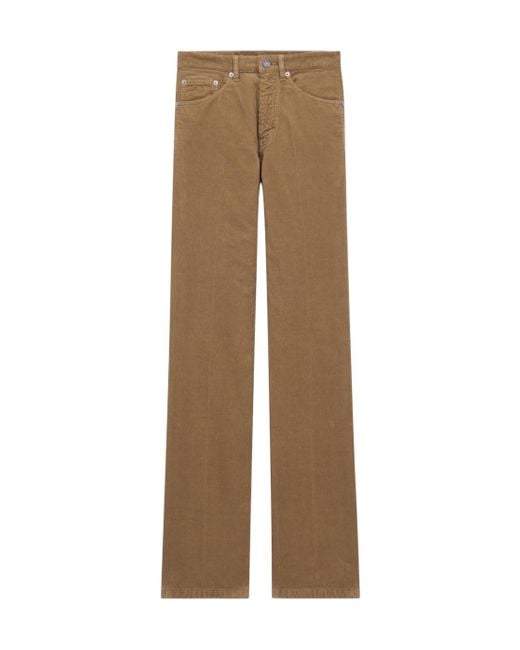 Saint Laurent Natural Clyde High Waist Pants