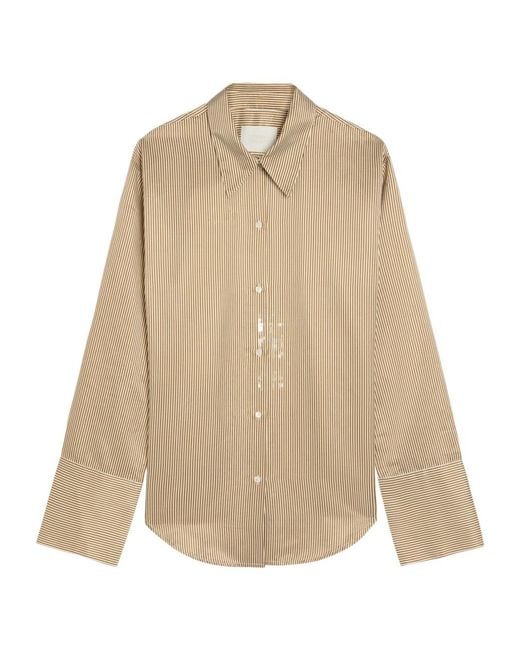 Citizens of Humanity Natural Striped Cotton And Silk-Blend Shirt