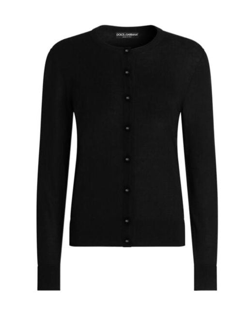 Dolce & Gabbana Black Cashmere Cardigan