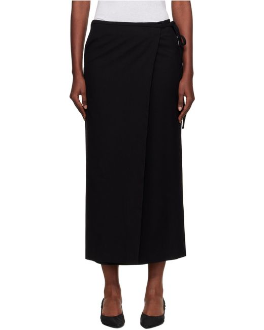 DUNST Black Maxi Wrap Skirt