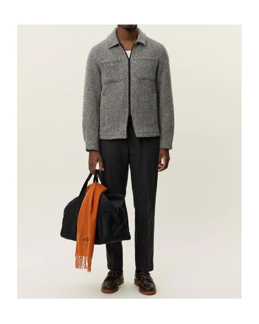 Les Deux Gray Zip-Front Jacket for men