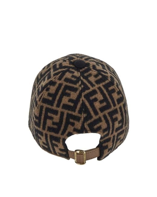 Fendi Black Allover Ff Motif Baseball Cap