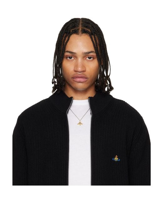 Vivienne Westwood White Diamante Heart Pendant Necklace for men