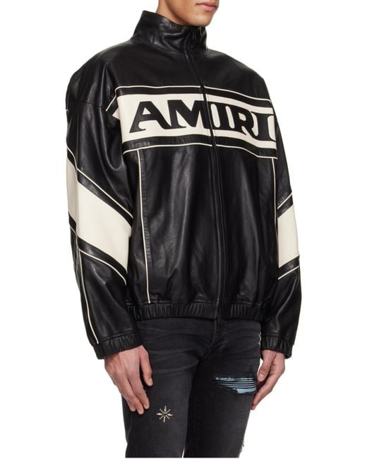 Amiri Black Leather Jacket for men