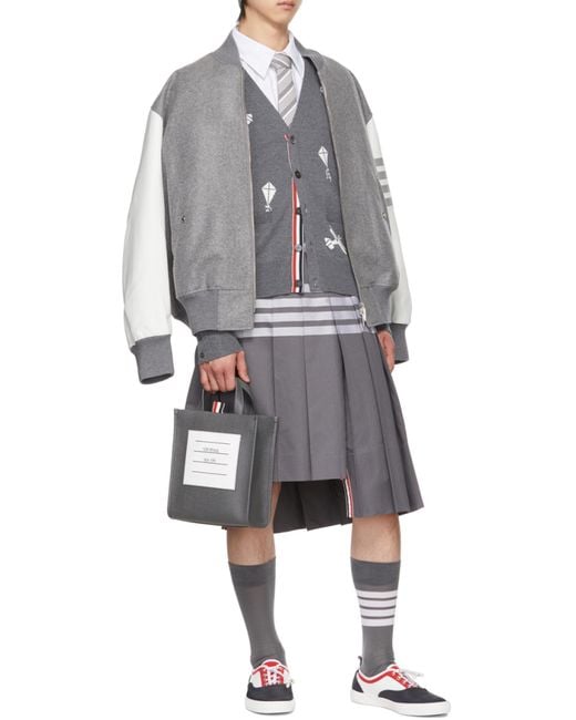 Thom Browne White 4-Bar Oxford Shirt for men