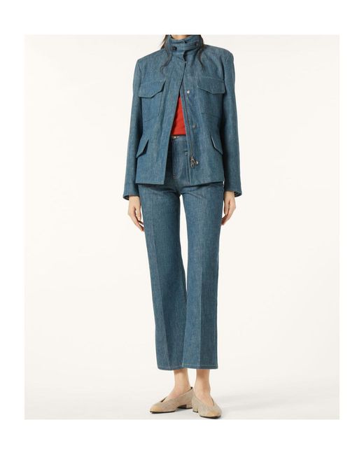 Loro Piana Blue Long-Sleeved Jacket