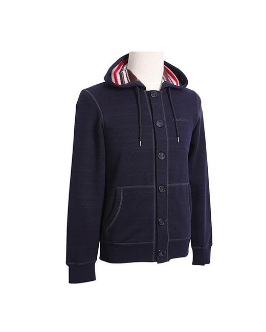 Armani Jeans Blue Logo With Hat Casual Jacket for men