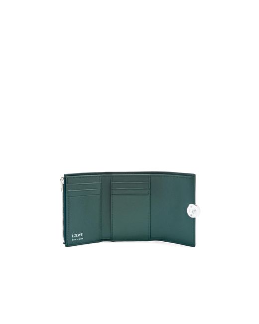 Loewe Green Pebble Small Vertical Wallet