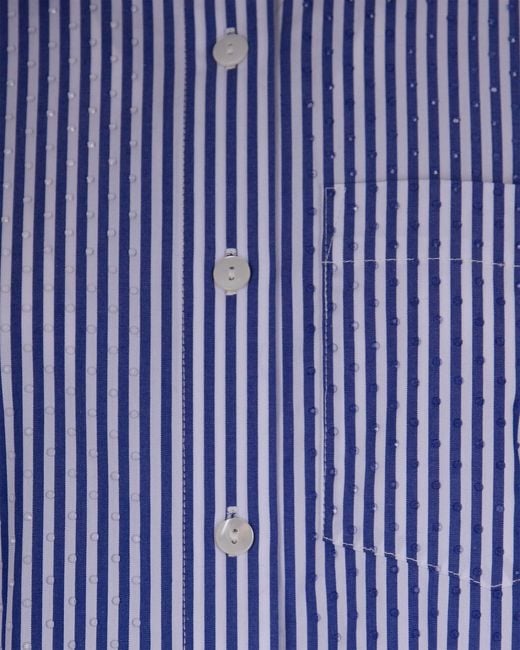 P.A.R.O.S.H. Blue Striped Embellished Shirt