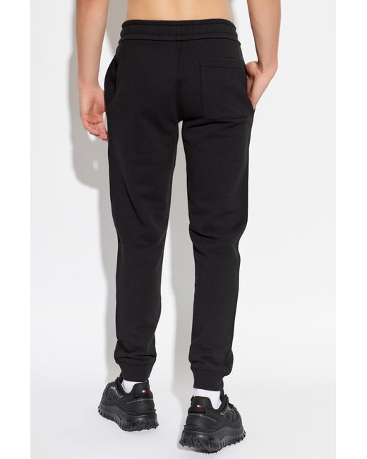 Moncler Black Logo Patch Drawstring Sweatpants for men
