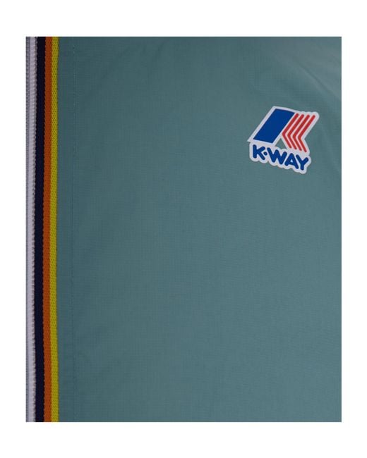 K-Way Blue Le Vrai 4.0 Claude Hooded Jacket for men